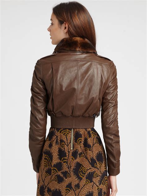 burberry leather jacket|burberry bomber jacket women's.